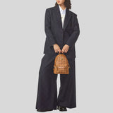 MCM Stark Side Studs Backpack in Visetos Cognac MMKEAVE16CO001