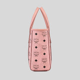 MCM Mini Toni Top-Zip Shopper In Visetos Soft Pink MWPFSMT06PZ001