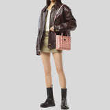 MCM Mini Toni Top-Zip Shopper In Visetos Soft Pink MWSFSTA02CO001