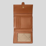 MICHAEL KORS Greenwich Medium Signature Logo Trifold Wallet Brown 35S5GGRE6B