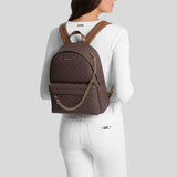 MICHAEL KORS Slater Medium Signature Logo Backpack Brown 35F5G04B2B