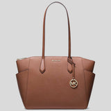 MICHAEL KORS Marilyn Medium Saffiano Leather Tote Bag Luggage 35F5G6AT2L