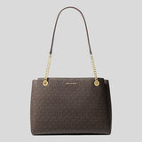 MICHAEL KORS Soho Medium Signature Logo Tote Bag Brown 35S6G1SE2B