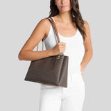 MICHAEL KORS Soho Medium Signature Logo Tote Bag Brown 35S6G1SE2B