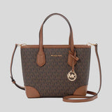 MICHAEL KORS Eva Extra-Small Signature Logo Convertible Tote Bag Brown 35S6GV0T0B