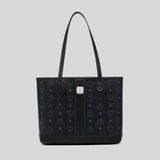 MCM Small Liz Shopper in Visetos Black MWPGSLR03BK001
