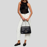 TORY BURCH Large Charlie Shoulder Bag Black 180727