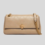 TORY BURCH Small Charlie Quilted Shoulder Bag Soft Cement 185829