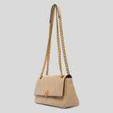 TORY BURCH Small Charlie Quilted Shoulder Bag Soft Cement 185829