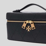 TORY BURCH Charlie Quilted Vanity Case Black 186036