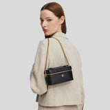 TORY BURCH Charlie Quilted Vanity Case Black 186036