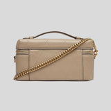 TORY BURCH Charlie Quilted Vanity Case Soft Cement 186036