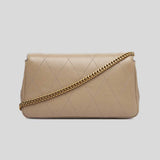 TORY BURCH Charlie Quilted Chain Crossbody Bag Soft Cement 186041