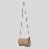 TORY BURCH Charlie Quilted Chain Crossbody Bag Soft Cement 186041