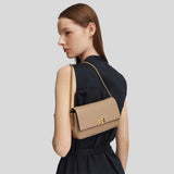 TORY BURCH Charlie Quilted Chain Crossbody Bag Soft Cement 186041