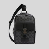 Coach Track Pack In Signature Canvas Black C2711
