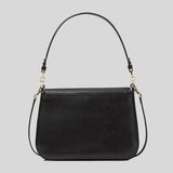 Kate Spade Staci Saffiano Leather Flap Shoulder Bag Black K9324