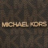 Michael Kors Mercer Medium Logo and Leather Accordion Crossbody Bag 35S1GM9M2B Brown