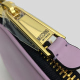 Moschino Couture Teddy Embroidered Chain Crossbody Bag Soft Lilac A7525