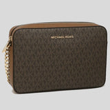 MICHAEL KORS Jet Set Item Crossbody Bag In Signature Brown 35F8GTTC3B NEW LOGO