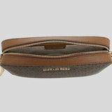 MICHAEL KORS Jet Set Item Crossbody Bag In Signature Brown 35F8GTTC3B NEW LOGO
