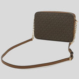 MICHAEL KORS Jet Set Item Crossbody Bag In Signature Brown 35F8GTTC3B NEW LOGO