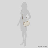 MICHAEL KORS Jet Set Item Crossbody Bag In Signature Vanilla 35F8GTTC3B New Logo