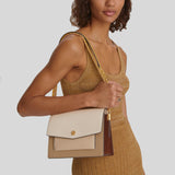 TORY BURCH Robinson Colorblock Double Strap Convertible Shoulder Bag 88612