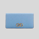 Salvatore Ferragamo Calf Leather Medium Bifold Wallet Nigella Blue 0752758 lussocitta lusso citta