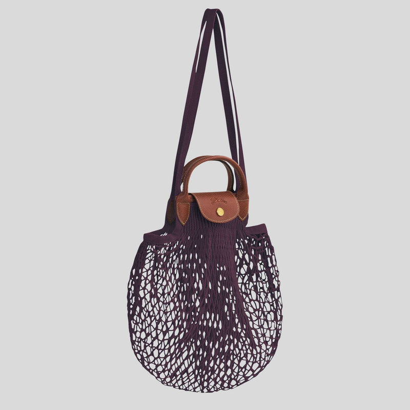 LONGCHAMP Le Pliage Filet L Mesh Bag Eggplant 10121HVH