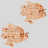 TORY BURCH T Logo Stud Earring Rose Gold 11165504