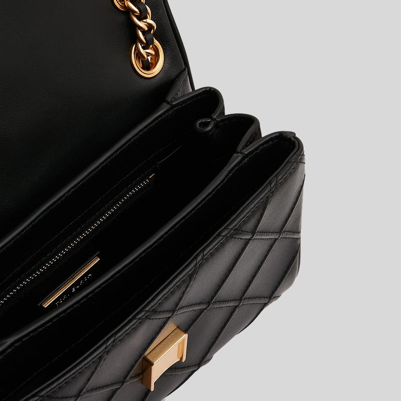 TORY BURCH Small Fleming Soft Convertible Shoulder Bag Black 139060