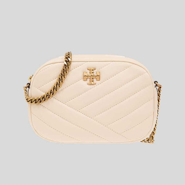 TORY BURCH Kira Chevron Camera Bag New Cream 152353 lussocitta lusso citta