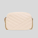 TORY BURCH Kira Chevron Camera Bag New Cream 152353