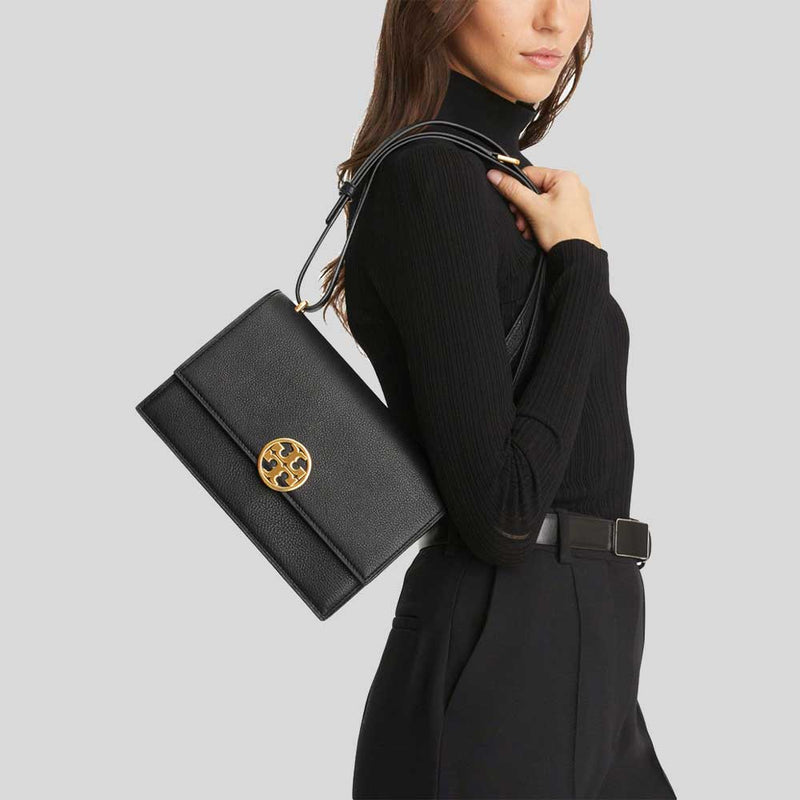 TORY BURCH Miller Convertible Shoulder Bag Black 154703