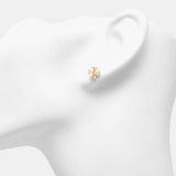 TORY BURCH Icon Enamel Stud Earrings New Ivory 177397
