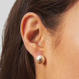 TORY BURCH Crystal-Pearl Stud Earring Ivory Tory Gold 18151