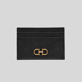 Ferragamo Gancini Leather Credit Card Holder Black 220007 lussocitta lusso città