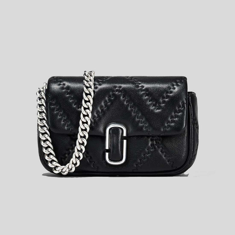 MARC JACOBS The Quilted Leather J Marc Mini Shoulder Bag Black 2F4HCR037H04
