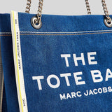 MARC JACOBS The Denim Chain Medium Tote Bag Dark Wash 2F4HTT018H05