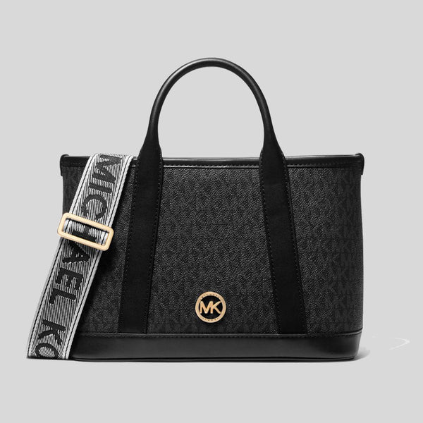 MICHAEL KORS Luisa Small Signature Logo Satchel Black 30R4G99T0V