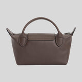 LONGCHAMP Le Pliage Extra XS Leather Pouch Crossbody Moka 34205987