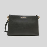 Michael Kors Trisha Medium Pebbled Leather Crossbody Bag Black 35H1G9TC8L