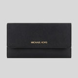 Michael Kors Jet Set Travel Large Trifold Wallet Black 35S8GTVF7L