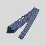 GUCCI Signature Logo Micro GGWEB Silk Tie Blue 386489