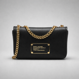 MARC JACOBS Plaque Mini Pebbled Leather Shoulder/Crossbody Black 4S5SMN003S01