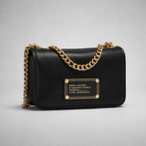 MARC JACOBS Plaque Mini Pebbled Leather Shoulder/Crossbody Black 4S5SMN003S01
