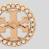 TORY BURCH Crystal Logo Stud Earring Rose Gold 53422