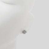 TORY BURCH Crystal T Logo Stud Earring Silver 53423