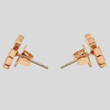 TORY BURCH Crystal T Logo Stud Earring Rose Gold 53423